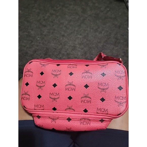 MCM Stark Side‎ Studs Backpack in Visetos, in a pink Salmon color - Picture 9 of 13